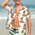 thumbnail image 5 of KLL Men's Hawaiian Shirt Short Sleeve Button Down Beach Shirts-German Shepherd Dog, 5 of 5