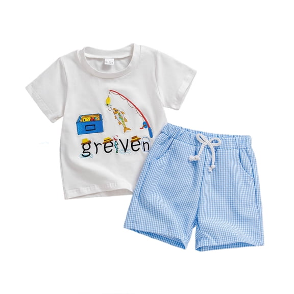 Soepste Toddler Boy Clothes 3T Boys Clothes Toddler Baby Boys Clothes Set Short Sleeve T-Shirt And Shorts Summer 2 Pcs Outfit