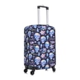 thumbnail image 3 of Daiia crystal cool Skull flower Luggage Cover, Thickened Washable Travel Luggage Covers, Elastic Unique Baggage Covers for 18-20 inch Luggage-Medium, 3 of 9
