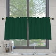 thumbnail image 5 of Skearow Short Curtain Thermal Insulated Blackout UV Protection Rod Pocket Drapes Panel Luxury Tier Thick Solid 21#Dark Green W:52"xL:36", 5 of 8