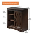 thumbnail image 2 of WAMPAT Armoire Console de Rangement à Lattes Coulissantes Style Ferme Buffet Table de Service pour Entrée Salon, Salle de Bain, Brun Rustique, 2 of 7