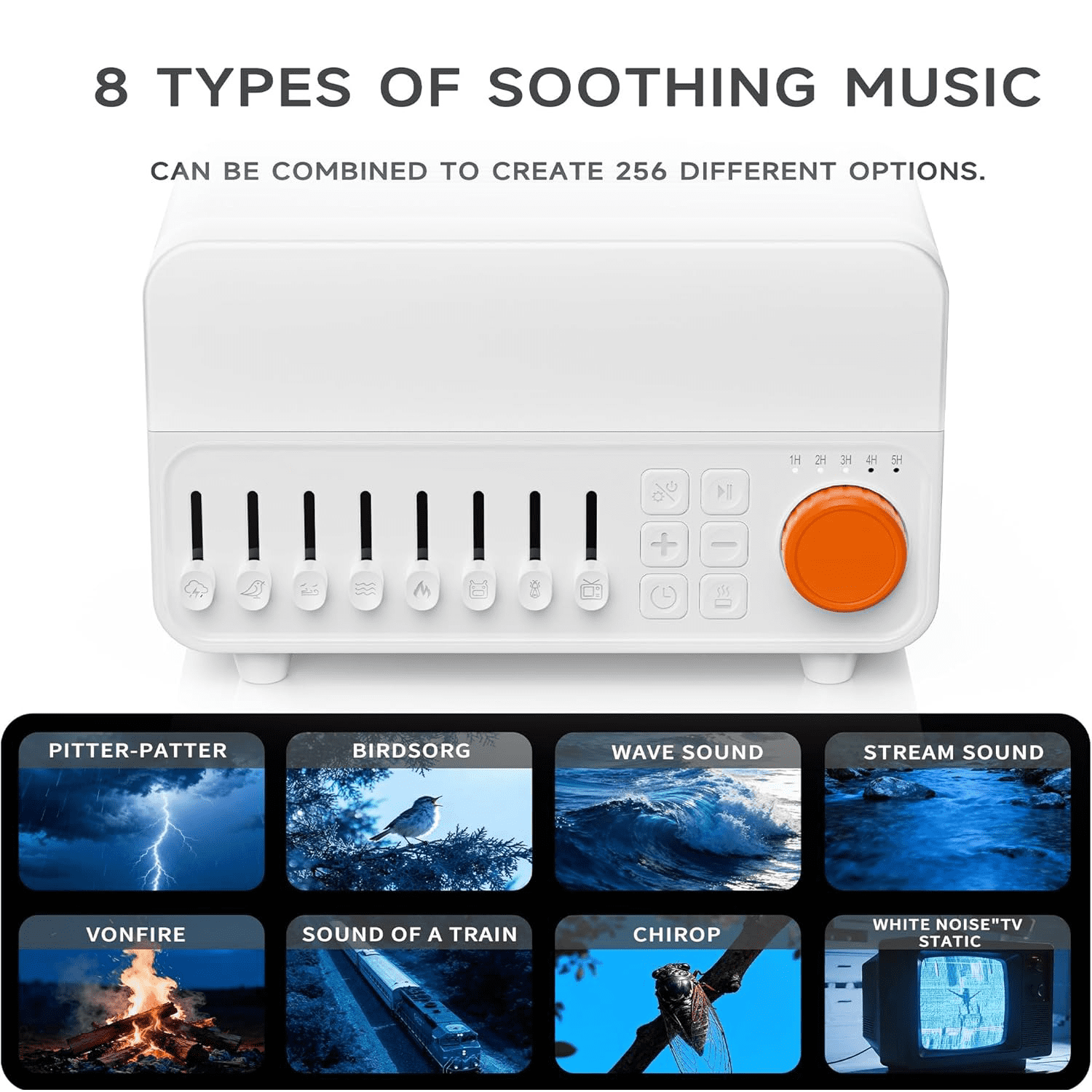 HEEYCEM 4-in-1 Aroma Essential Oil Diffuser with Bluetooth Speaker Function, Humidifier, 12 Colors Night Light with 8 Nature Sounds, White Noise & Timer for Bedroom, Baby, Adults, and Kids