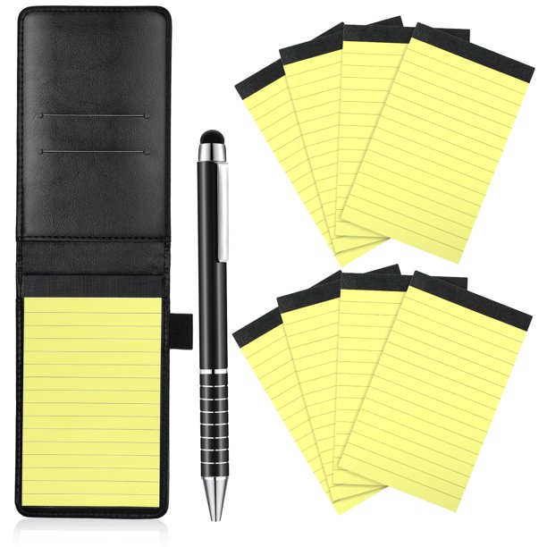 Juego de Porta Bloc de Notas de Bolsillo Mini Outus con 50 Hojas Rayadas
