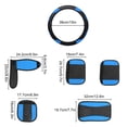 thumbnail image 6 of EEEkit Car Carbon Fiber Accessories Set with Steering Wheel, Gear Shift, Handbrake, Center Console, Seat Belt Cover, Blue, 6 of 6