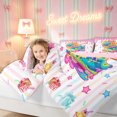 thumbnail image 3 of meiyoeat Pink Ice Cream Baseball Twin Bedding for Girls, Drip Sport Sneaker Bat Bedding Comforter Set, Pink Reversible, 7 Pieces, 3 of 6