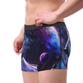 thumbnail image 2 of Logiee Feathered Wolf Print Mens Boxer Briefs,Boxer Briefs for Men,Breathable Stretch Underwear,Boys Boxer Briefs-Small, 2 of 5