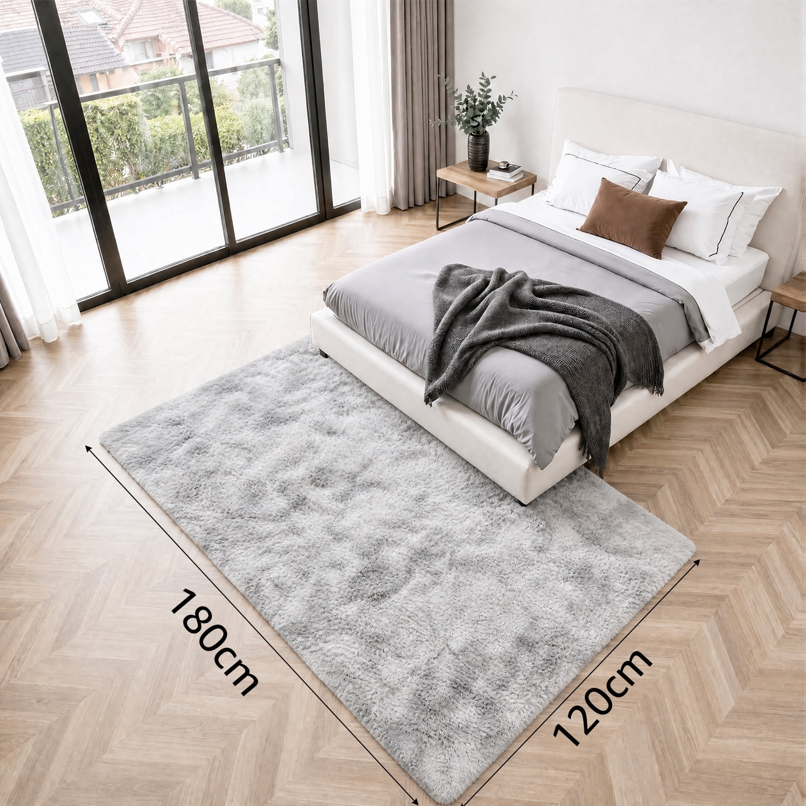 YEERSWAG 4'x6'Area Rugs Fluffy Rug Indoor Shaggy Rugs Area Rugs for Living Room Bedroom Carpet