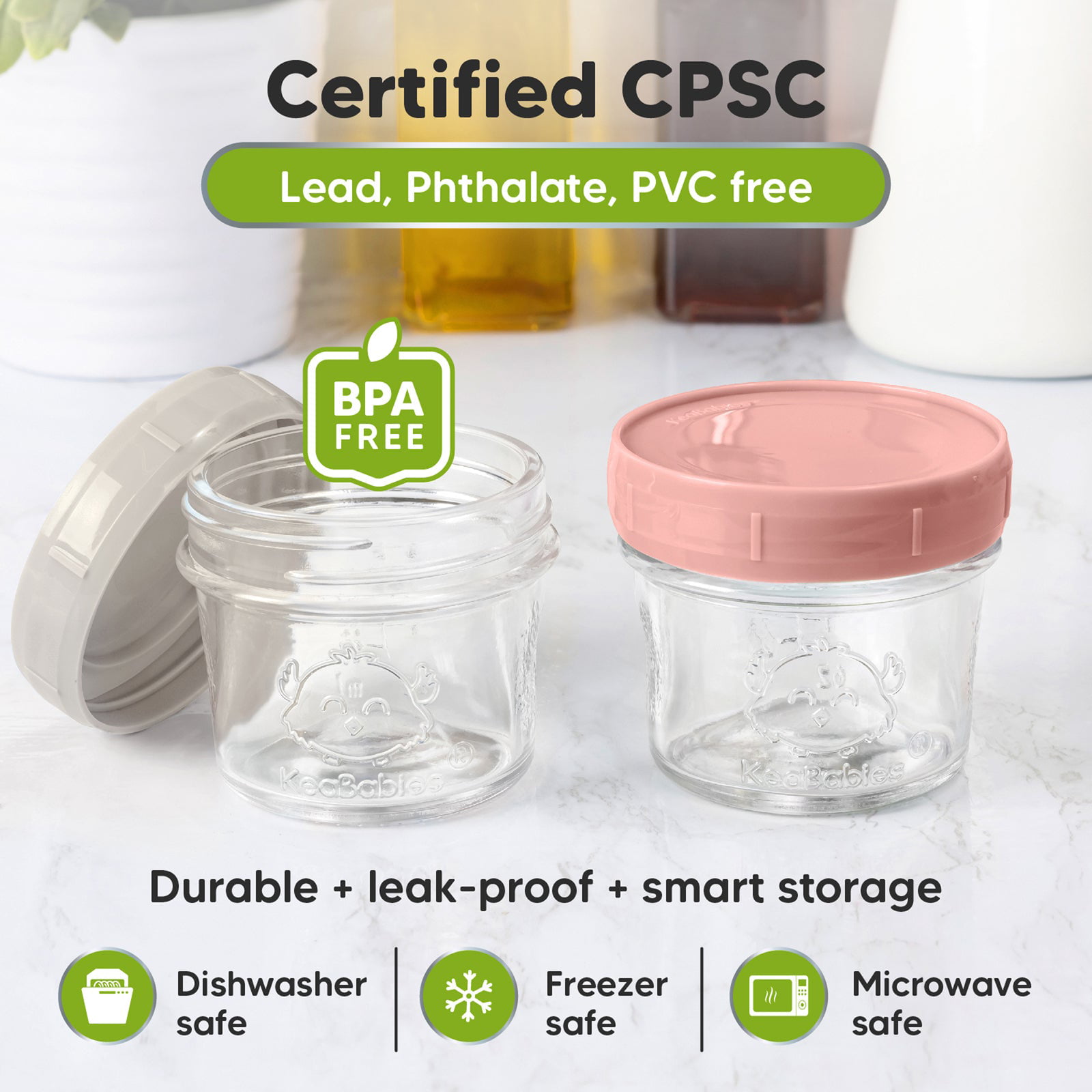 Microwave Safe Baby Glass Food Storage Containers With Lids