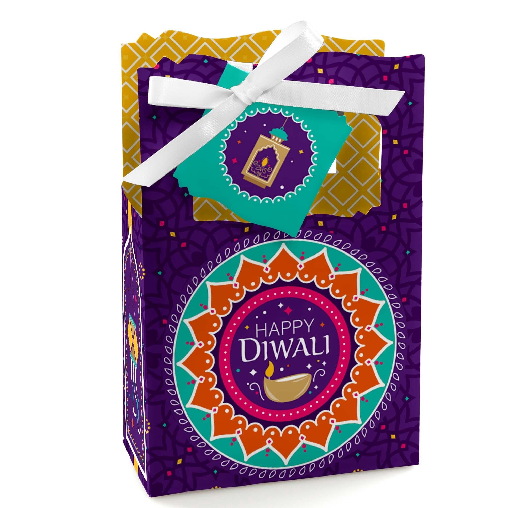 12 Happy Diwali Goodie-Boxen – Festival Of Lights Party-Favor-Boxen, Ca. 19,7 Cm Hoch, Zum Befüllen Mit Süßigkeiten