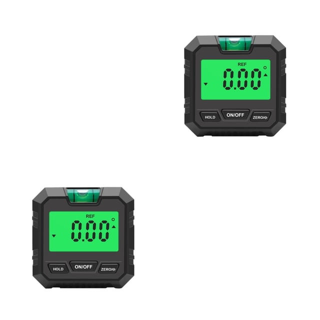 Riwesomey Digital Level and Angle Gauge Angle Protractor Gauge con Burbuja Negra 2piezas