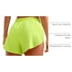 thumbnail image 4 of Shorts CRZ YOGA cintura media 10 cm con abertura y malla neón amarillo XL, 4 of 5