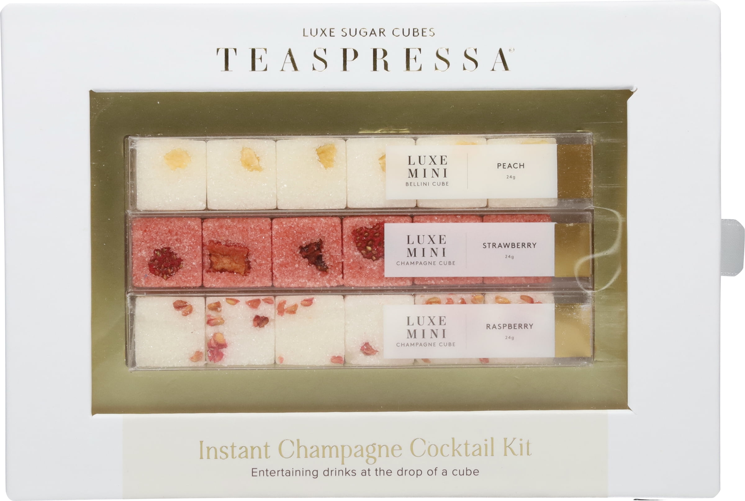 Teaspressa 18-Piece MINI Crystal Champagne Cock tail Cube Kit 