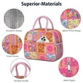 thumbnail image 4 of Lunch Bag Lunch Box for Women Reusable Insulated Lunch Cooler Bags,Large Capacity for Work Travel Picnic,Water-Resistant Pioneer Colorful Floral Lunch Tote Bag Gifts for Woman Mom Pink, 4 of 6