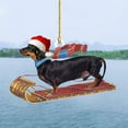 thumbnail image 6 of Dachshund Dog Christmas Tree Ornament Hanging Signs Car Interior Accessories Xmas Decoration Car Hanging Pendant for Festival A, 6 of 8