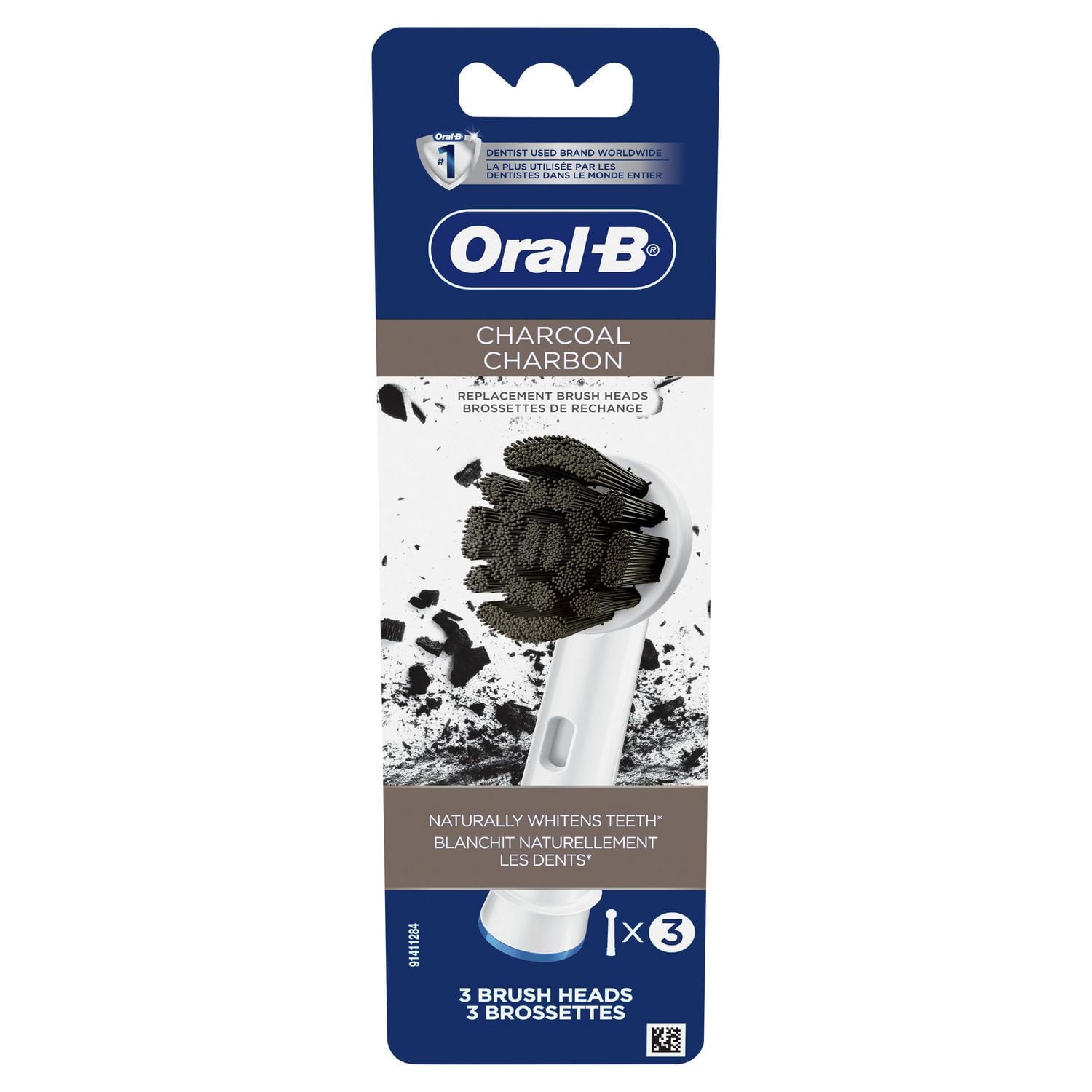 Oral-B Charcoal Electric Toothbrush Replacement Brush Heads Refill, 3 count