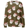 thumbnail image 3 of Fsqjgq Christmas Hoodies for Women Plus Size Casual Loose Long Sleeve Crewneck Sweatshirt Cute Santa Print Xmas Shirts Tops Coffee 3XL, 3 of 5