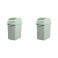 thumbnail image 1 of (2-Pack) Rinsvye Kitchen Trash Can Plastic Trash Bag Liners Swing Top Garbage Buckets Wastebasket Liners Creative Covered Kitchen Living Trash Bags Dorm Room Trash Can Flip Sundries To Store Plastic, 1 of 8