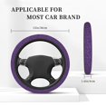 thumbnail image 3 of Cauagu Purple Leopard Print Car Steering Wheel Cover - Universal Car Accessory for Diverse Cars for Steering Wheel with a Diameter of 14.5"-15", 3 of 7