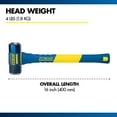 thumbnail image 3 of Sledge Hammer Estwing Hard Face de 2 kg con mango de fibra de vidrio de 16 pulgadas, 3 of 8