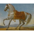thumbnail image 2 of Antoine-Jean Gros 18x15 Black Ornate Wood Framed Double Matted Museum Art Print Titled - Bonaparte's Arab Stallion, ‘Marengo-, 2 of 5
