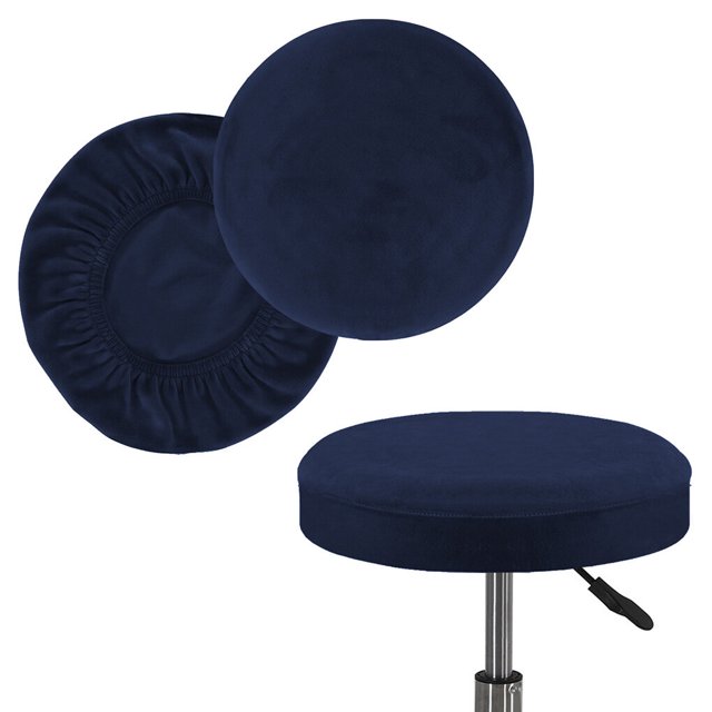 2X Stool Cover Bar Supplies Dustproof Chair Covers Fine Workmanship Handily Install Party Accessories Exquisite Navy-blue M