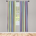thumbnail image 3 of Ambesonne Chevron Curtains, Colorful Zigzag Lines, Pair of 28"x63", Multicolor, 3 of 5