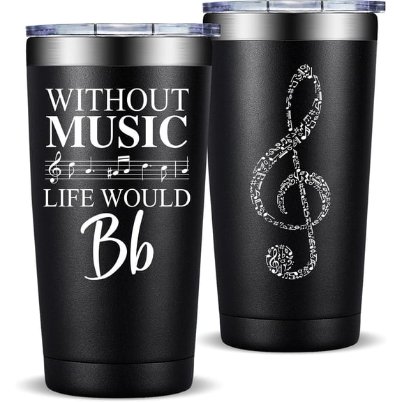 Music Lover Gifts for Men Male, Him, Music Teacher Gift - Gifts for Musical Lovers, Musician Tumbler Gift - Tumbler Cup 20oz