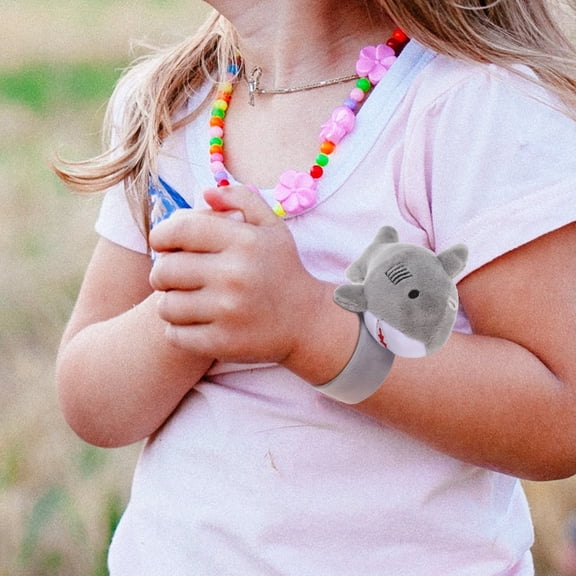 GAXIRE Plush Snap Bracelet Slap Band Toy for Kids, Boys & Girls - Reusable Fun Wristbands, 2 Pieces, 11.8x4.7x3.1 Inches