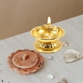 thumbnail image 2 of ColoMX Lámpara de aceite de latón estilo templo, lámpara de aceite vintage budista, lámpara de Buda, lámpara de mantequilla para salón de Buda, 2 of 8