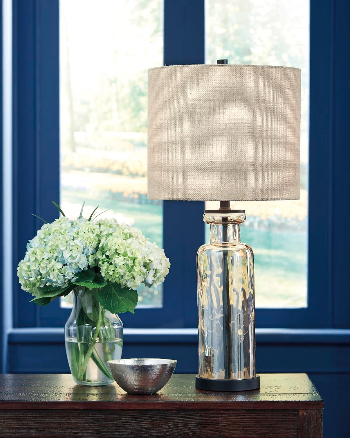 Signature Design by Ashley Casual Laurentia Table Lamp, Champagne