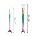 thumbnail image 2 of Unique Bargains 4 Pcs Portable Mermaid Makeup Brush Set for Bathroom Green Plastic Handle Nylon Hair, 2 of 5