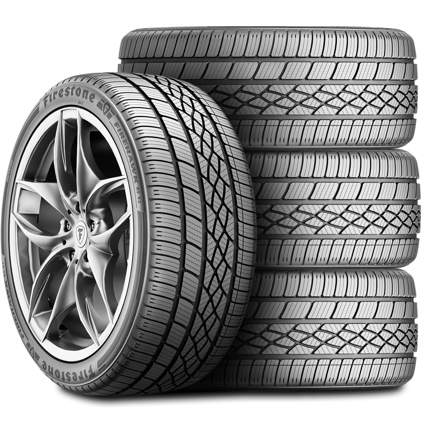 Tires Performance AS Firestone Malibu 2013-15 LT, 2 98W High XL Chevrolet 2016-23 Chevrolet V2 Malibu (TWO) 245/40R19 LTZ Firehawk Fits: of A/S Pair