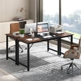 thumbnail image 4 of Gymax 6 PCS 63'' Computer Desk Modern Industrial Office Desk w/ Metal Frame & Large Executive Desk, 4 of 10