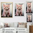 thumbnail image 3 of Designart "Bathing Cuddly Kittens In The Bathroom II" Bathroom Picture Framed Wall Art Prints, 3 of 5