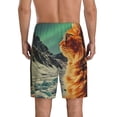 thumbnail image 4 of Lsque Space Adventurer Cat Mens Sleep Pajama Shorts,Short Pajama Pants, Cotton Ultra-Soft Knit-3X-Large, 4 of 9