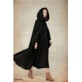 thumbnail image 3 of Fortune Women Long Cape Winter Warm Hooded Cloak Windproof Overcoat Poncho Cardigan, 3 of 5