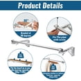 thumbnail image 4 of Foldable Wall Mounted Clothes Rack-30'' Long Rod&2 Thick Bases,Stainless Steel,Multi-Purpose for Space-Saving Garment Rack/Clothes Drying Rack/Clothes Hanger,Detachable and Top Shelf Room Reserved, 4 of 6