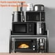 thumbnail image 4 of Estante para microondas,Estante de Microondas Extensible y Ajustable Altura de 2 Niveles,Estante de Almacenamiento de Metal para Cocina con 6 Ganchos,para Cocina Encimera Utensilios de Cocina Horno, 4 of 6