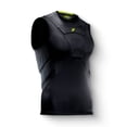 thumbnail image 2 of Storelli BodyShield Sleeveless Undershirt | Protective Soccer Base Layer | Lightweight Compression Top | Padded Chest and Rib Protection | Black | Small, 2 of 4