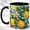 Black, variant on Ocean Lemon Coffee Mug, Coastal Fruit Mug, Ceramic 11 oz