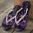thumbnail image 3 of POLERO Purple Butterfly Floral Flip Flops for Women Non-Slip Rubber Sole Comfortable Thong Sandals, 3 of 7