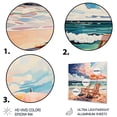 thumbnail image 3 of Designart "Beach Chairs Beautify Scenery I" Nautical & Beach Metal Wall Art Prints, 3 of 5