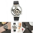 thumbnail image 3 of RelOJes para Hombres, RelOJ Analógico de Cuarzo, Reloj de Pareja Analógico de Cuarzo de 2 Colores RELOJ DE PULSERA CON CORREA DE PU CONSEPERA DE NOTA MUSICA HUECA REDONDA, 3 of 7