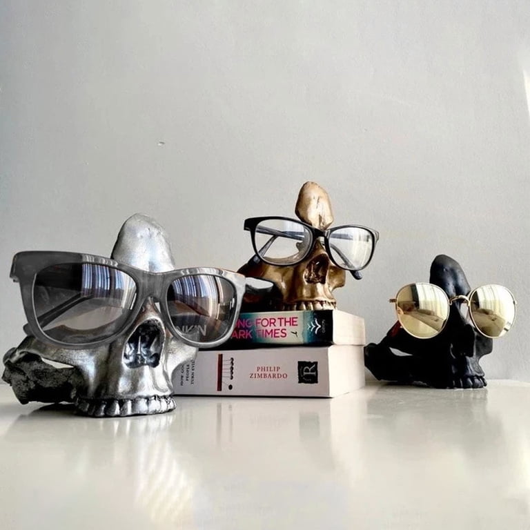 Gothic Skull Eyeglass Stand, Creative Sunglasses Holder, Resin Spectacle Amazon.com: Mrlikale Skull Glasses Stand, Creative  main image 2