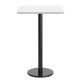 thumbnail image 5 of Flash Furniture 24'' x 30'' White Rectangular Laminate Table Top with Black 18" Round Bar Height Table Base with Footring, 5 of 8