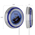 thumbnail image 2 of Jeep Blue Silhouette Retro Neon Analog Wall Clock with Pull Chain, 2 of 6