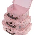thumbnail image 3 of Jewelkeeper Paperboard Suitcases, Set of 3 Nesting Storage Gift Boxes for Birthday, 3 of 6