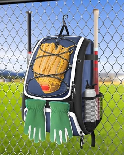 Voylla Baseball Bag, Softball Bag for Baseballgear & T-Ball Bat, Baseball Backpack with Shoes Compartment for Men/Women