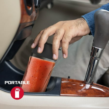 FitRx Rocket Electric Smoothie Blender Bottle, Rechargeable Portable Personal Blender, 18oz., Black