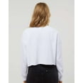 thumbnail image 3 of Independent Trading B03176003 Womens Lightweight Crop Crewneck Sweatshirt, White - Small, 3 of 5